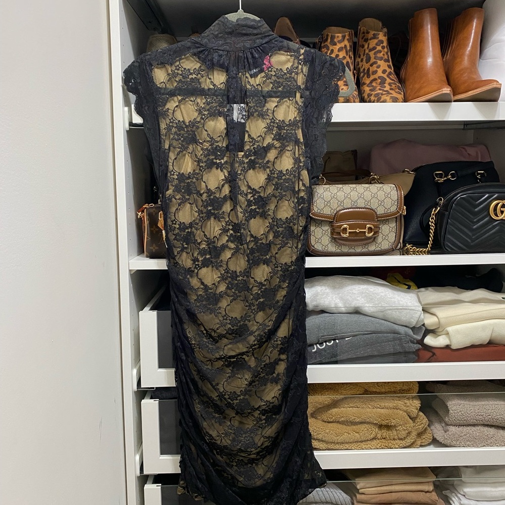 Lace bandeau dress